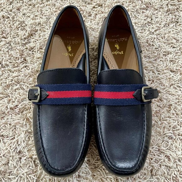 Polo Ralph Lauren Men\'s Riali Leather Driving Shoes Loafer Black, Size 9 main image 14